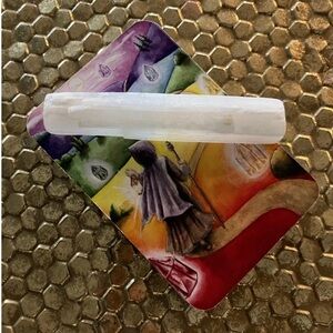 Crystal filled zodiac candle with tarot reading pick 1 qty candle of choice 🔮